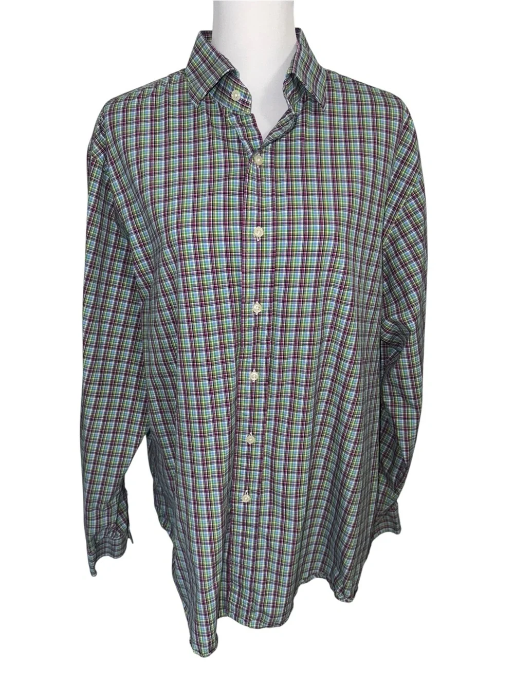 Polo Ralph Lauren Custom Fit Plaid Button Front Shirt Men’s XXL Long Sleeve
